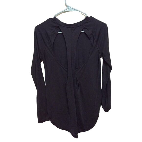 UNDER Armour Womens Open Back Blouse Size S Black - Picture 2 of 4